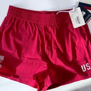 Kith Red Athletic Shorts Lightweight Performance Wear